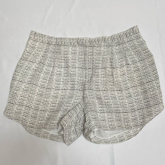 Haute Hippie Silk White and Black Shorts - Picture 1 of 11